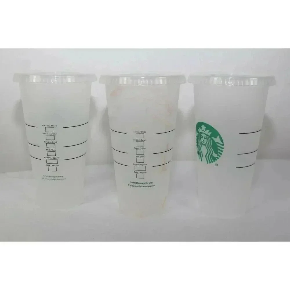 Three starbucks 24oz cups